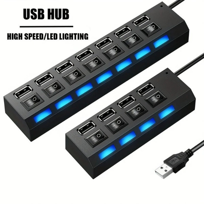 Laptop Accessories Productivity - USB 2.0 허브 4/7 포트 분배기