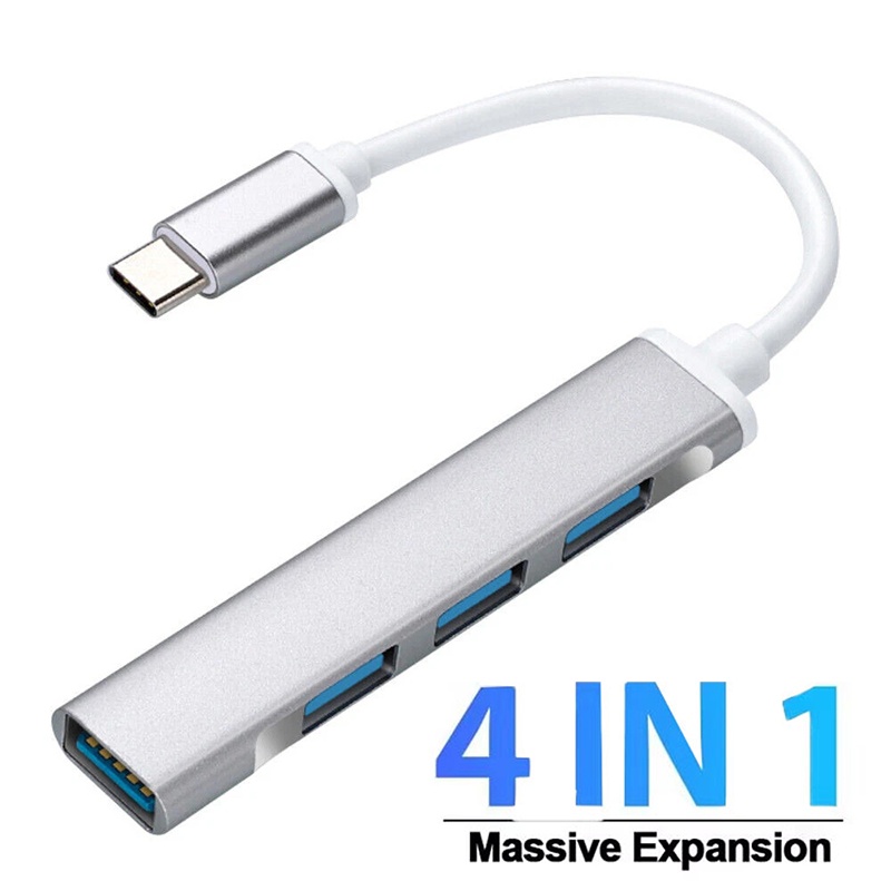 Laptop Accessories Productivity - 4-in-1 타입-C 확장 허브 4포트 USB