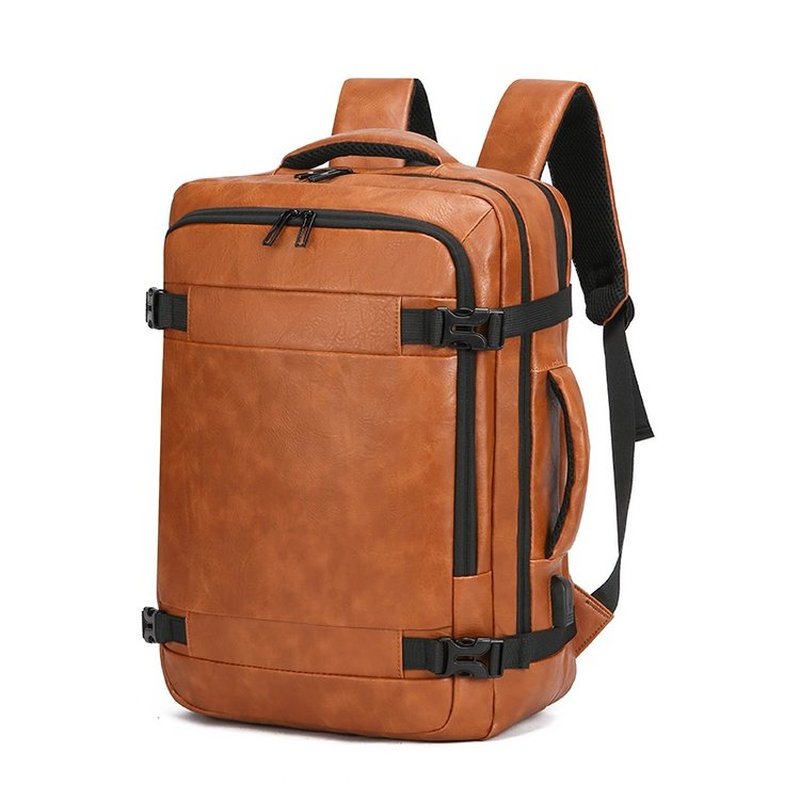 Laptop Accessories Bag - 2027 새로운 남성 배낭 PU 가죽