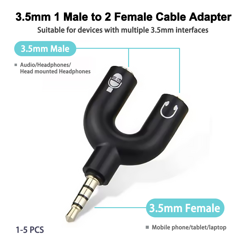 Laptop Accessories Headphones - 3.5mm 헤드폰 분배기 마이크 어댑터 U