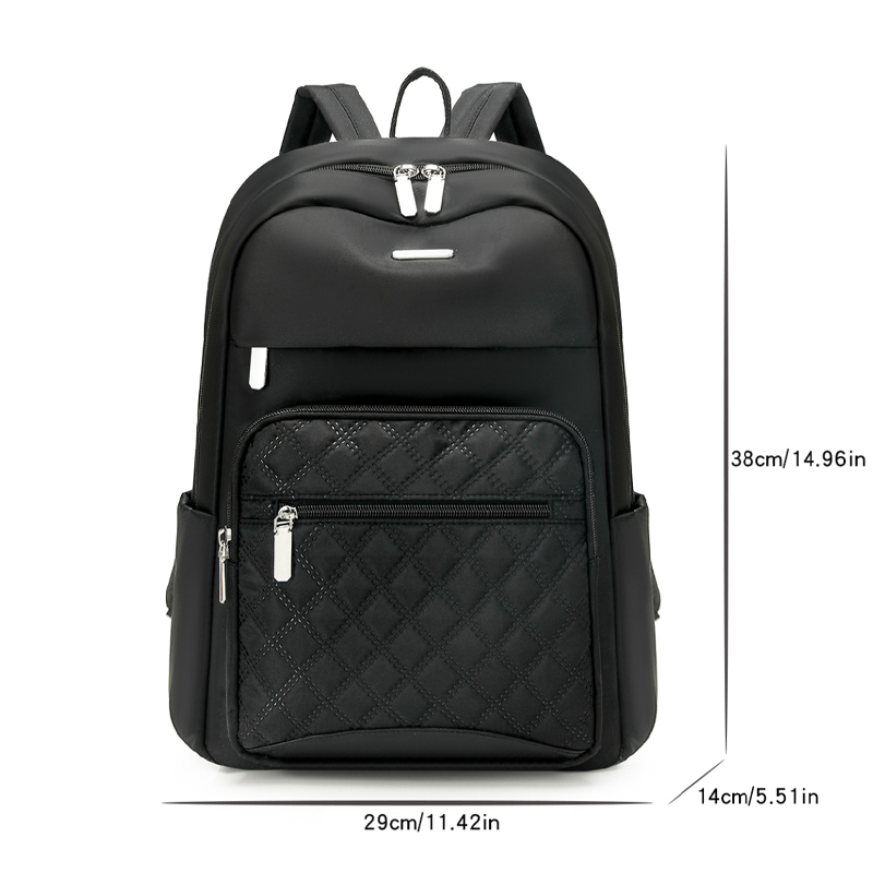 패션 격자 무늬 통근 데이 팟 여성 방수 나일론 배낭  - Laptop Accessories Travel Case 리뷰 및 가격