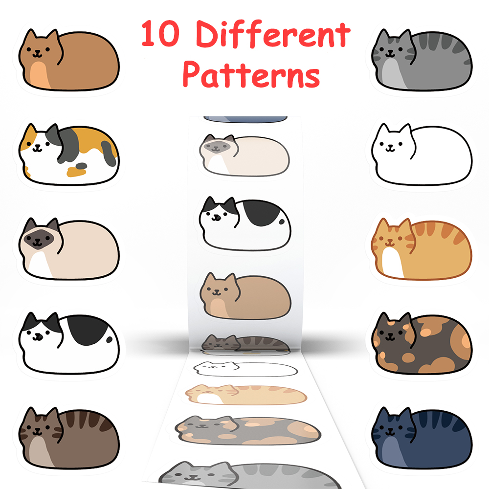 500pcs 귀여운 고양이 스티커 만화 재미 있은 데칼 - Laptop Accessories Aesthetic 리뷰 및 가격