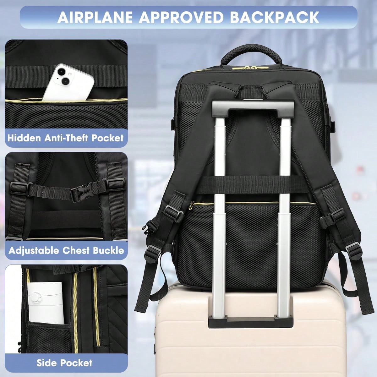 대형 기내용 여행 백팩 - 여성 남성용 비행기 탑승 가 - Laptop Bag Waterproof 리뷰 및 가격