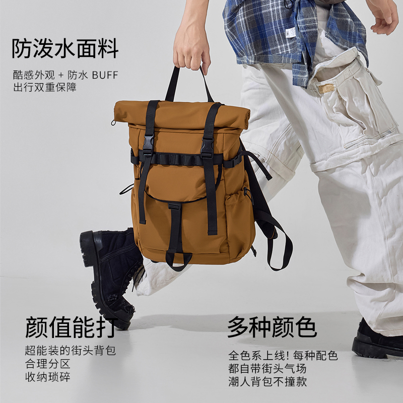 신형 남성용 롤탑 확장형 여행 백팩 노트북 백팩 아웃도 - Laptop Bag Waterproof 리뷰 및 가격