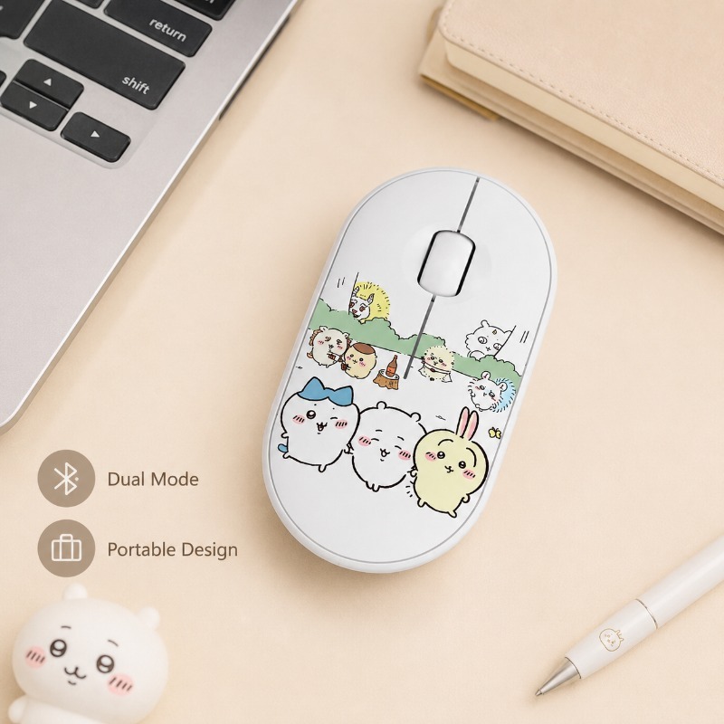 귀여운 Chiikawa 블루투스 무선 마우스 듀얼 모드 - Laptop Accessories Parts 리뷰 및 가격