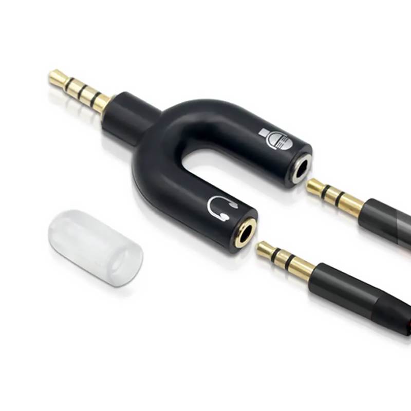 3.5mm 헤드폰 분배기 마이크 어댑터 U 자형 스테레 - Laptop Accessories Headphones 리뷰 및 가격