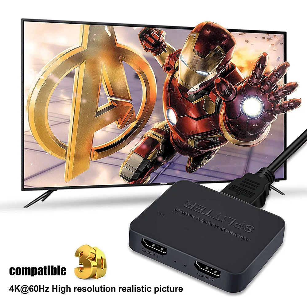 1 in 2 Out 비디오 HDMI 호환 분배기 4K  - Xbox Laptop Accessories 리뷰 및 가격